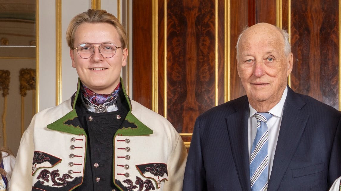 Prins Sverre Magnus og kong Harald.