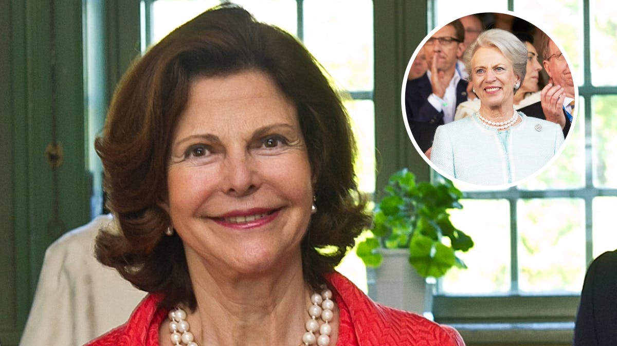 Dronning Silvia og prinsesse Benedikte. 
