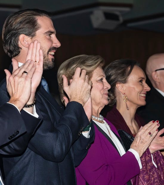 Dronning Anne-Marie med sin yngste søn Philippos.