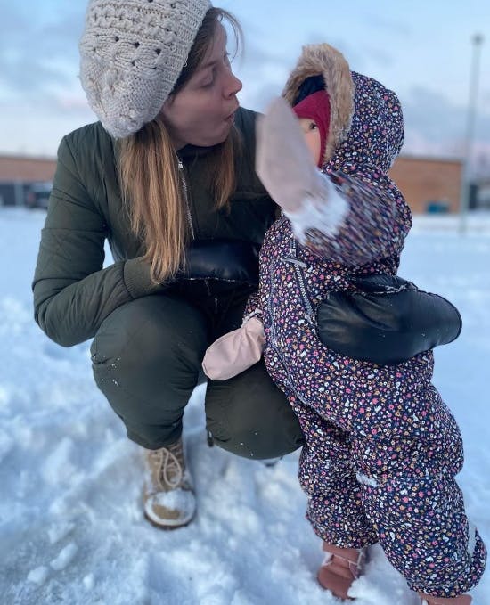 Lotte Friis og datteren Andrea.