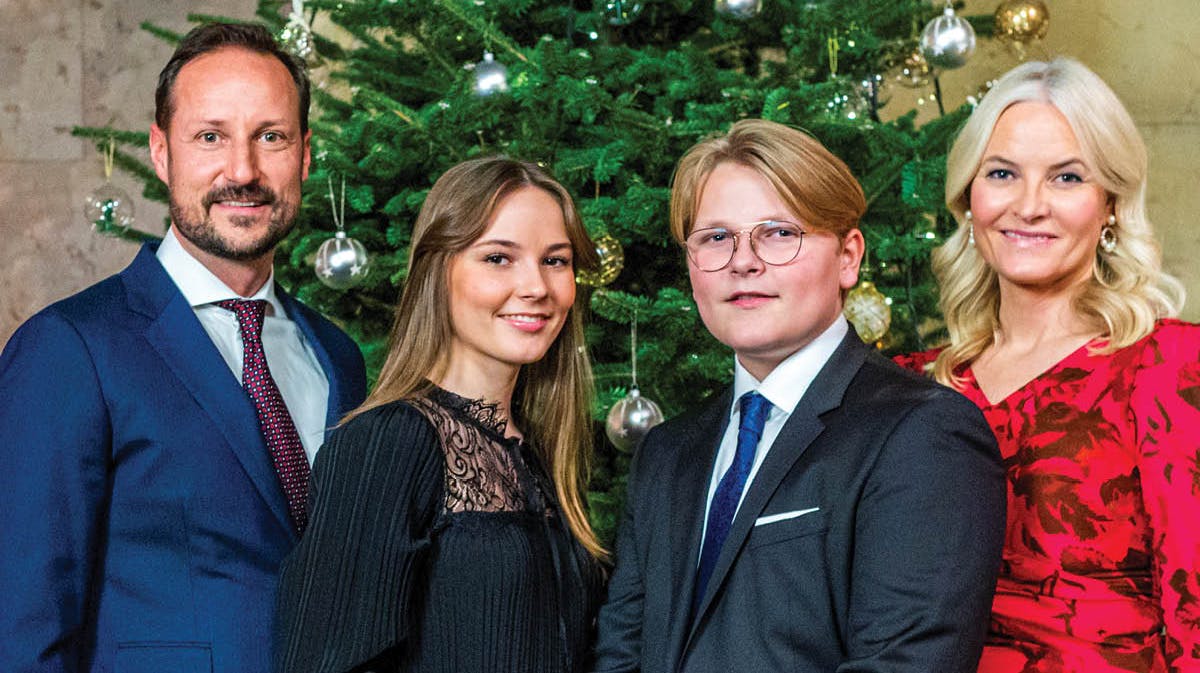 Kronprins Haakon, prinsesse Ingrid Alexandra, prins Sverre Magnus og kronprinsesse Mette-Marit.