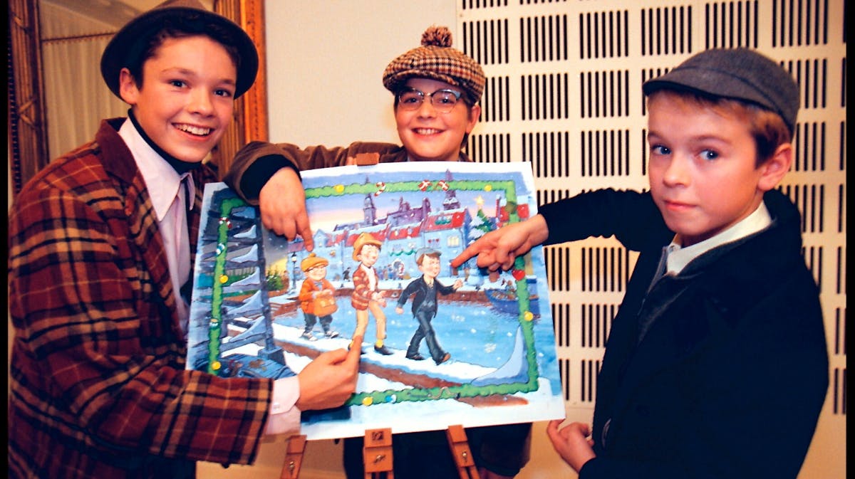 De unge skuespillere i ”Olsen-Bandens Første Kup”