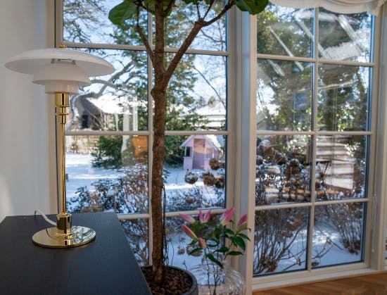 Morten Kjeldgaard og Frederik Hauns fine udestue.