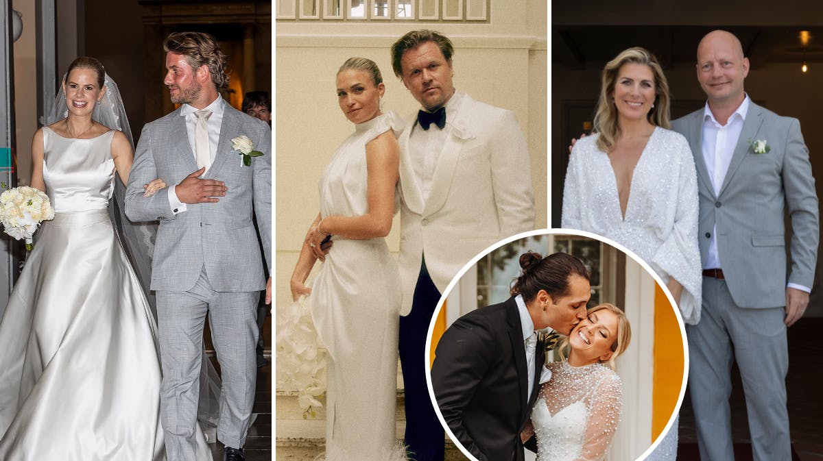 Fire at årets brudepar fra 2023. 