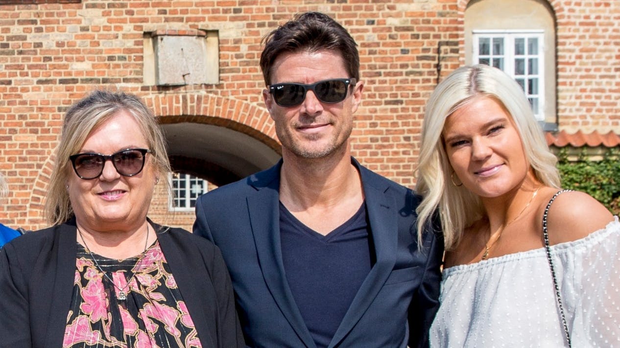 Mette og Brian Laudrup med datteren Rasmine. 