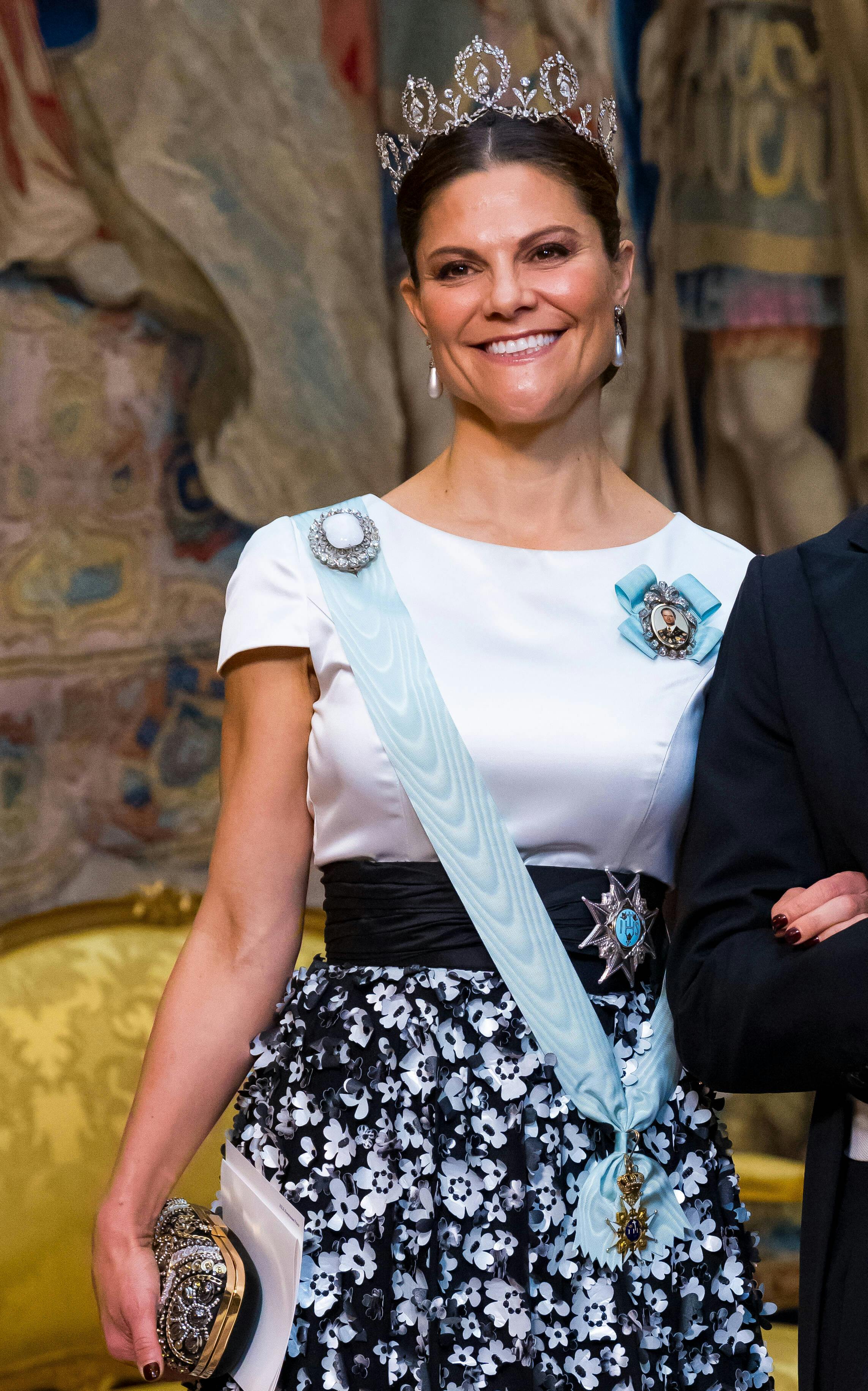 Crown Princess Victoria, The traditional King's dinner in honor for the Nobel prize winner in Stockholm, Sweden, 11 December 2023. ( DANA-No: 02488483 )