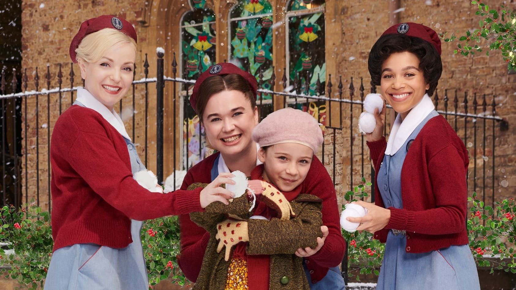 Trixie, Nancy og Lucille i ”Jordemoderen”.