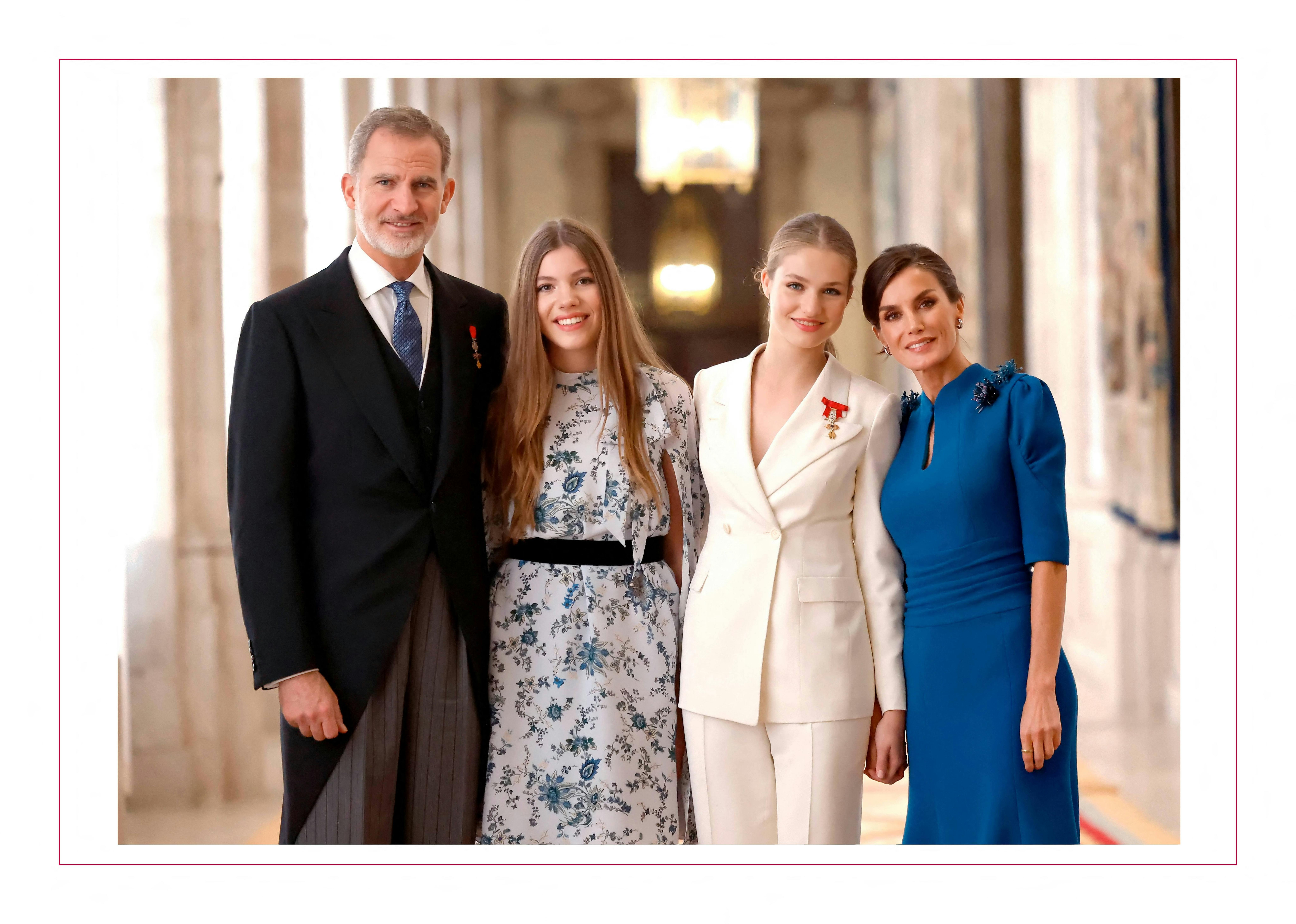 Den spanske kongefamilies julekort 2023