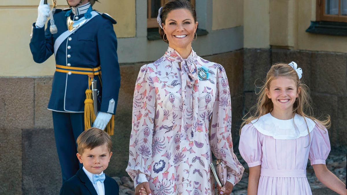 Kronprinsesse Victoria, prins Oscar og prinsesse Estelle