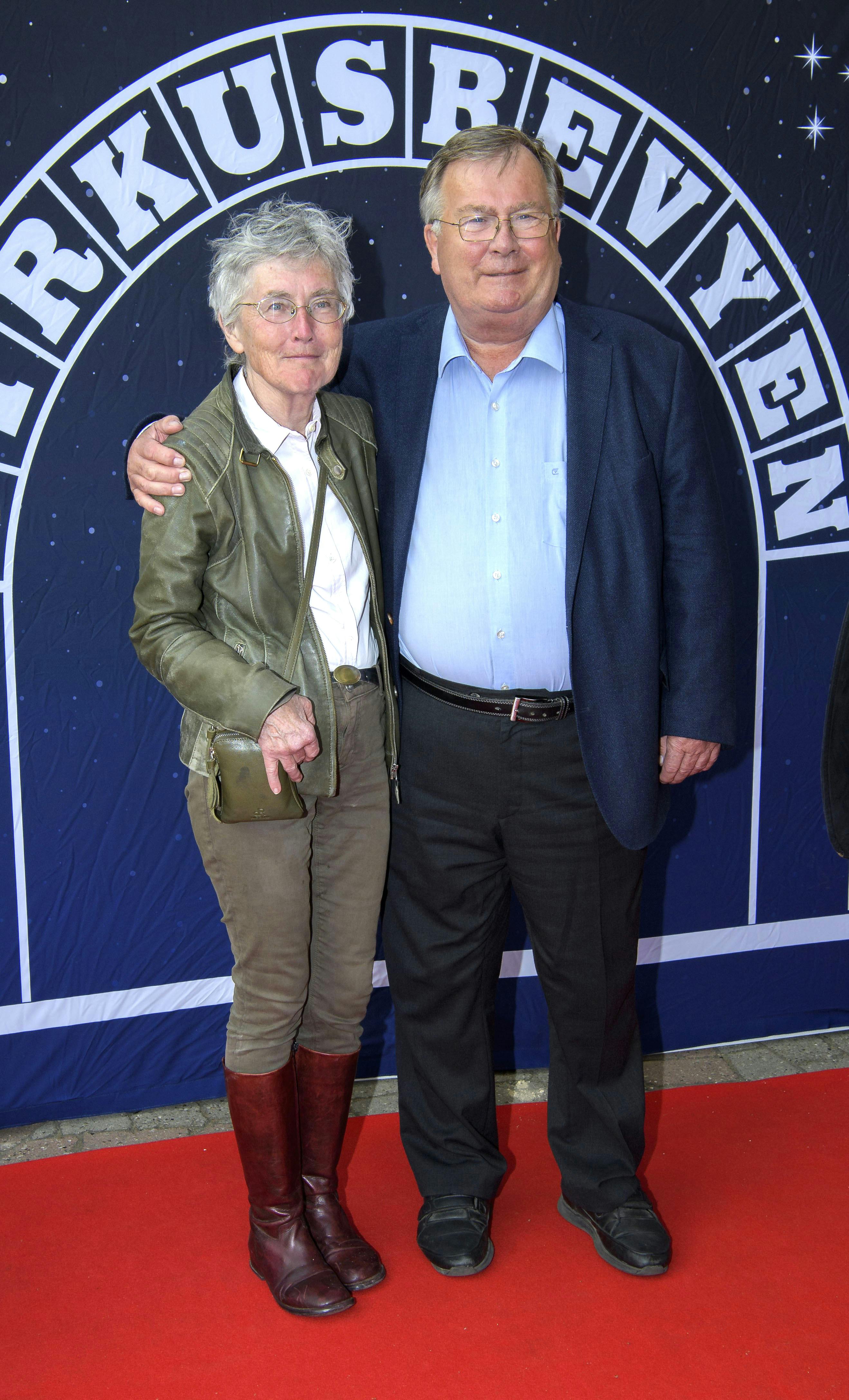 Claus Hjort Frederiksen med sin hustru i 2019.