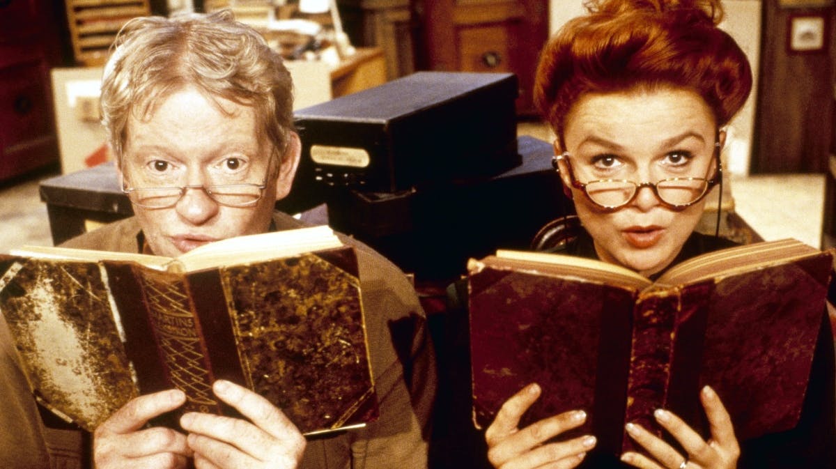 Jesper Klein og Jeanne Boel som Bertramsen og Josefine i "Alletiders Jul". 