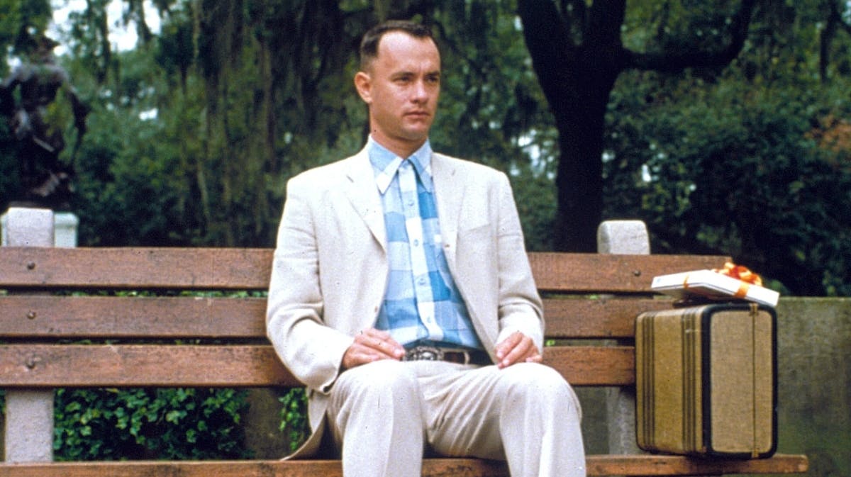 Tom Hanks i rollen som Forrest Gump.&nbsp;