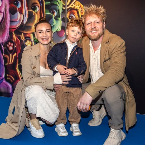 Claudia Rex og Pelle Emil Hebsgaard med sønnen Zacharias.