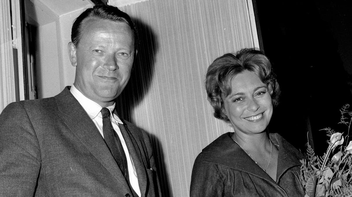 Jens Otto Krag og Helle Virkner 