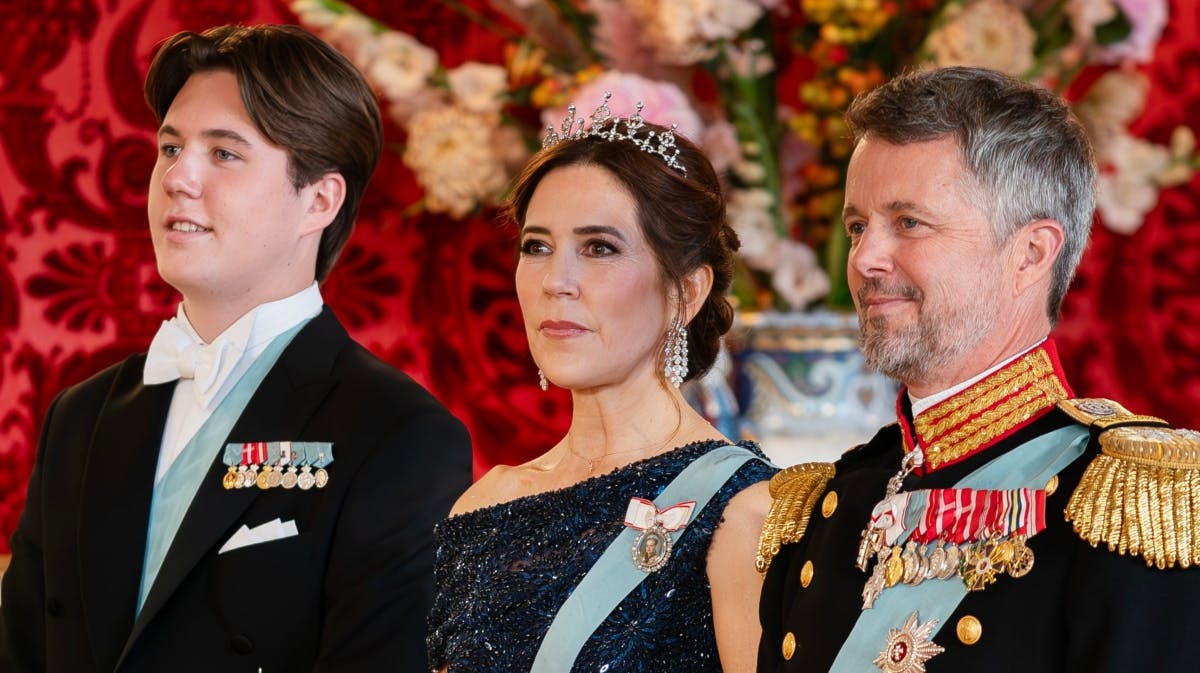 Prins Christian, kronprinsesse Mary og kronprins Frederik. 