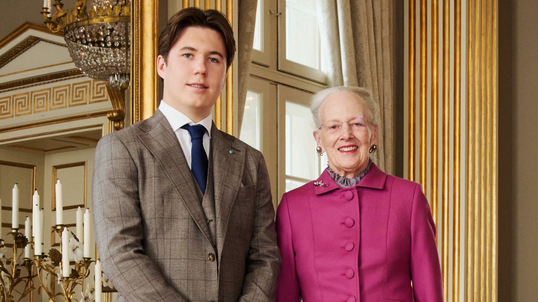 Dronning Margrethe og prins Christian.&nbsp;