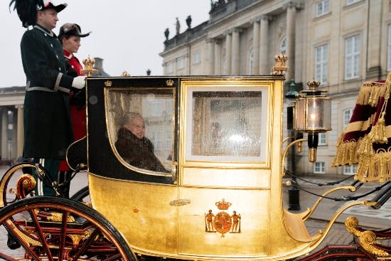 Dronning Margrethe i guldkareten