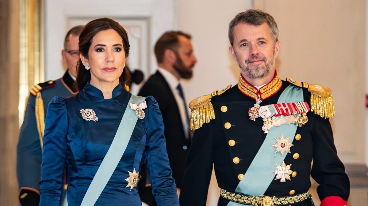 Kronprinsesse Mary og kronprins Frederik ved en af årets nytårskure. 