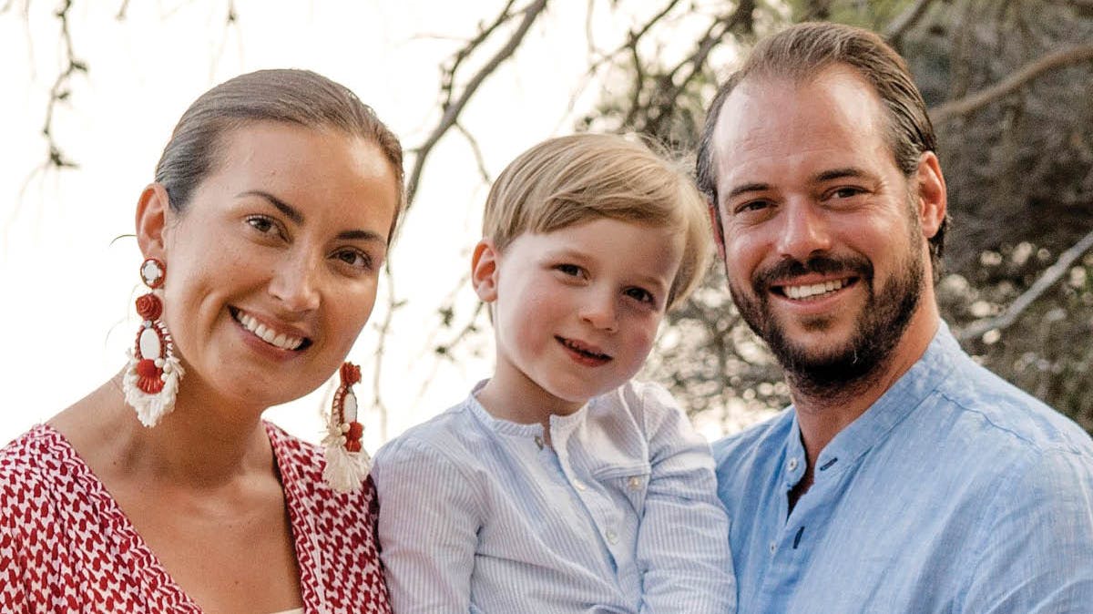 Prinsesse Claire og prins Félix med sønnen prins Liam. 