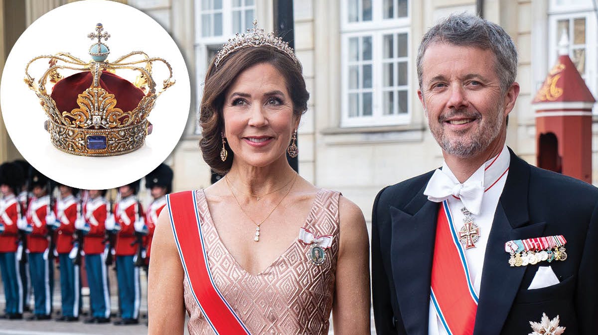 Den fornemme kongekrone bliver ikke taget i brug, når kronprins Frederik bliver udråbt til konge den 14. januar 2024. 