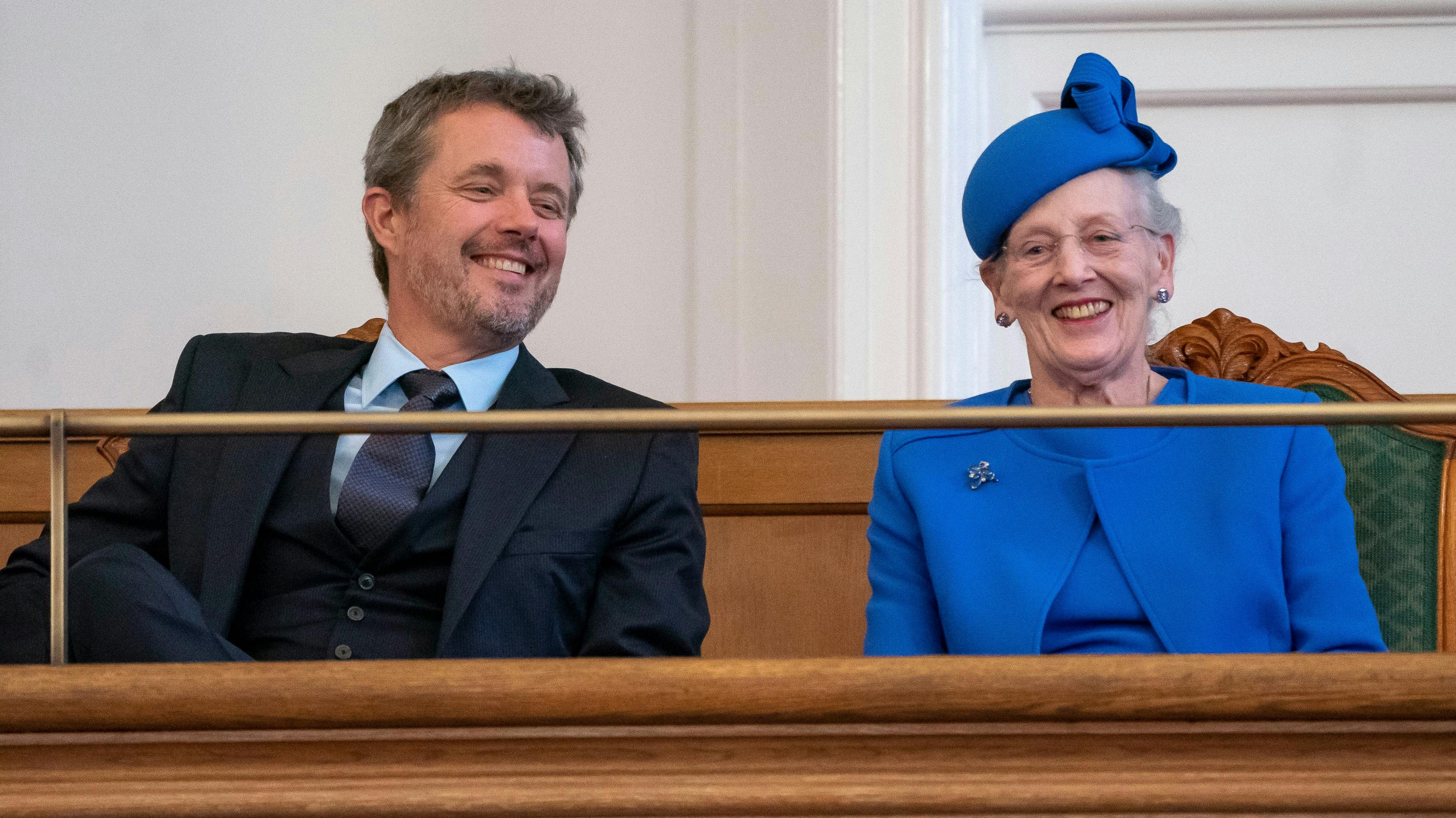 Dronning Margrethe og kronprins Frederik.