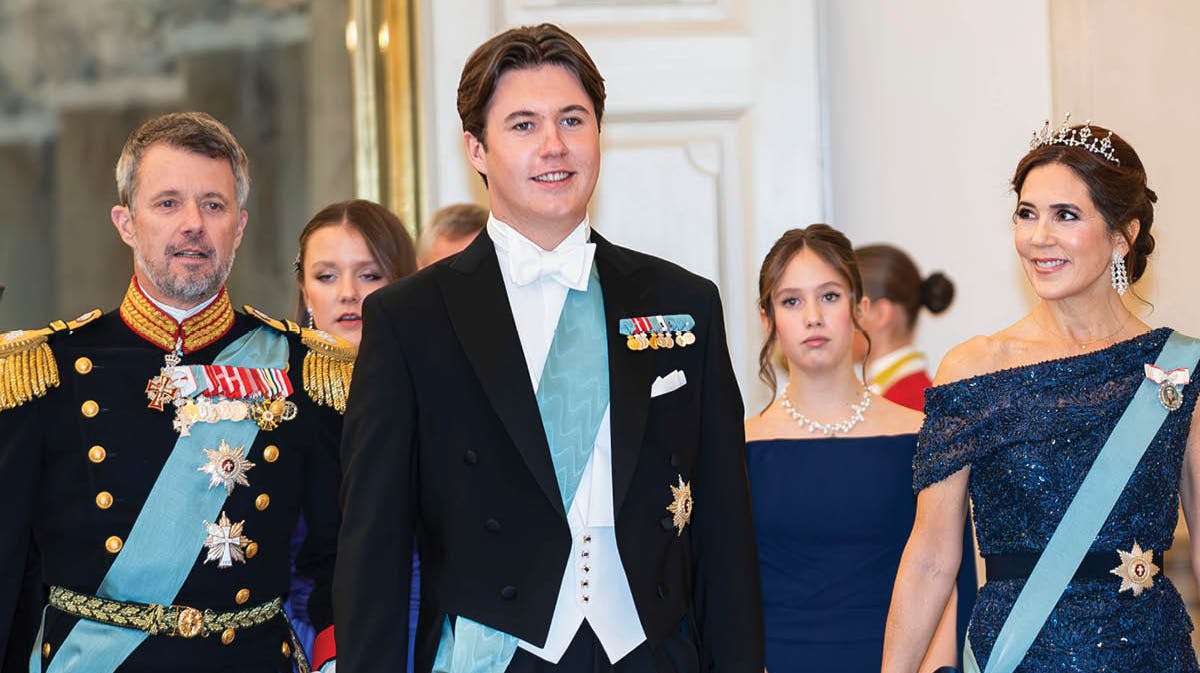 Kronprins Frederik, prins Christian og kronprinsesse Mary.