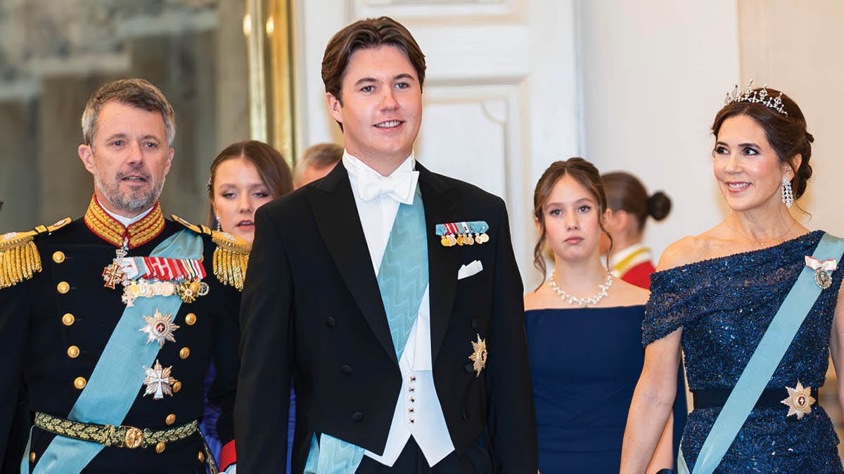 Kronprins Frederik, prins Christian og kronprinsesse Mary. 