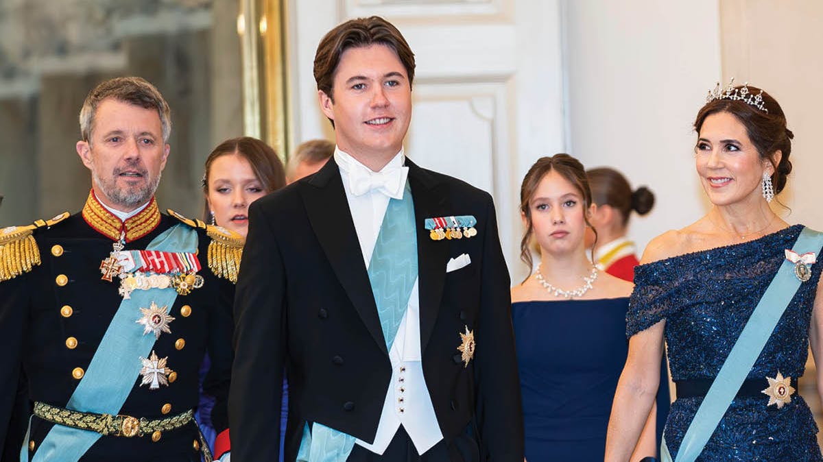 Kronprins Frederik, prins Christian og kronprinsesse Mary.