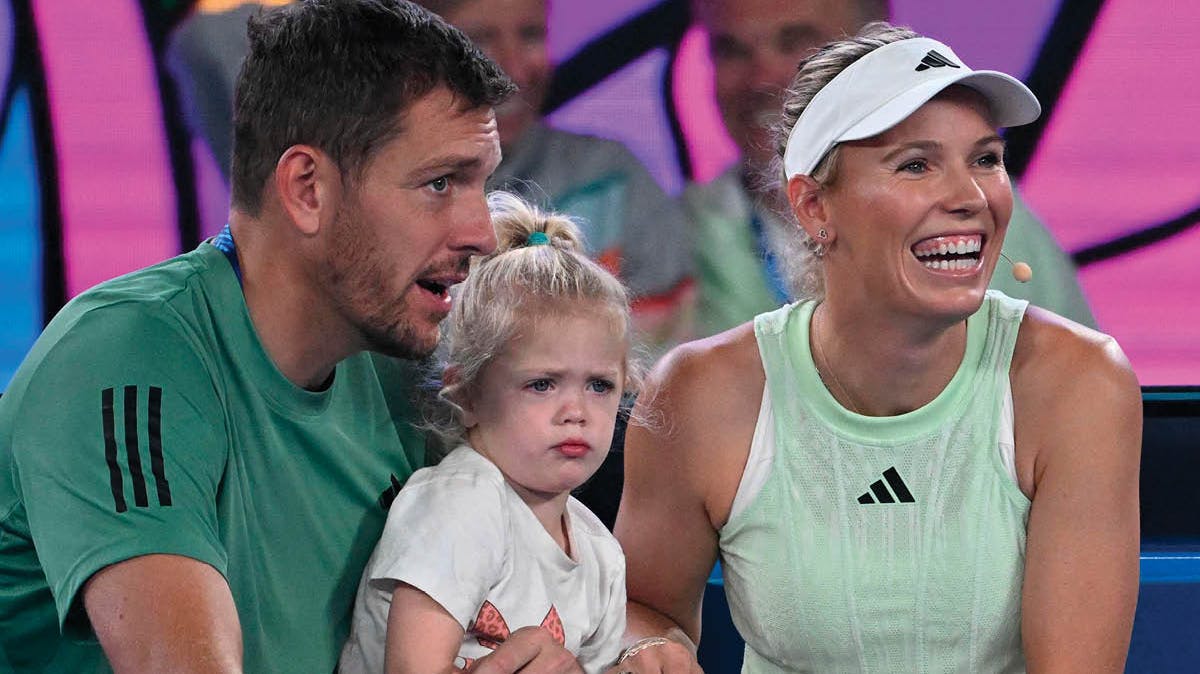 David Lee, Olivia og Caroline Wozniacki. 