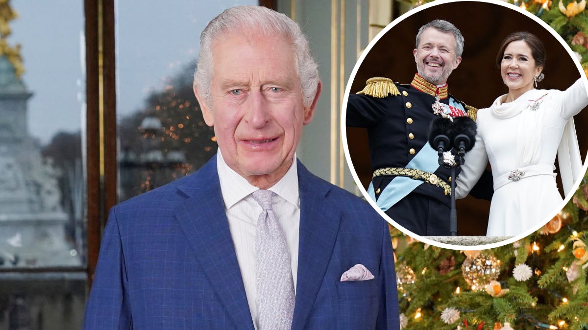 Kong Charles. Indsat foto: Kong Frederik og dronning Mary.