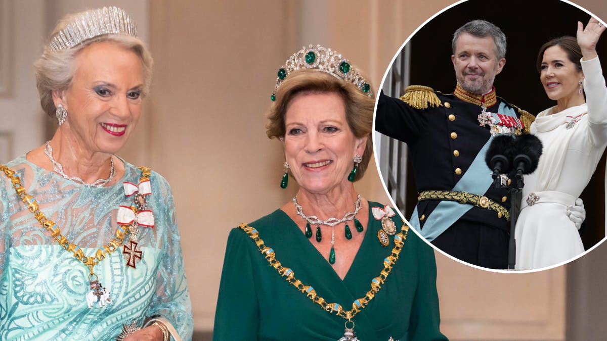 Prinsesse Benedikte, dronning Anne-Marie og det nye kongepar.&nbsp;