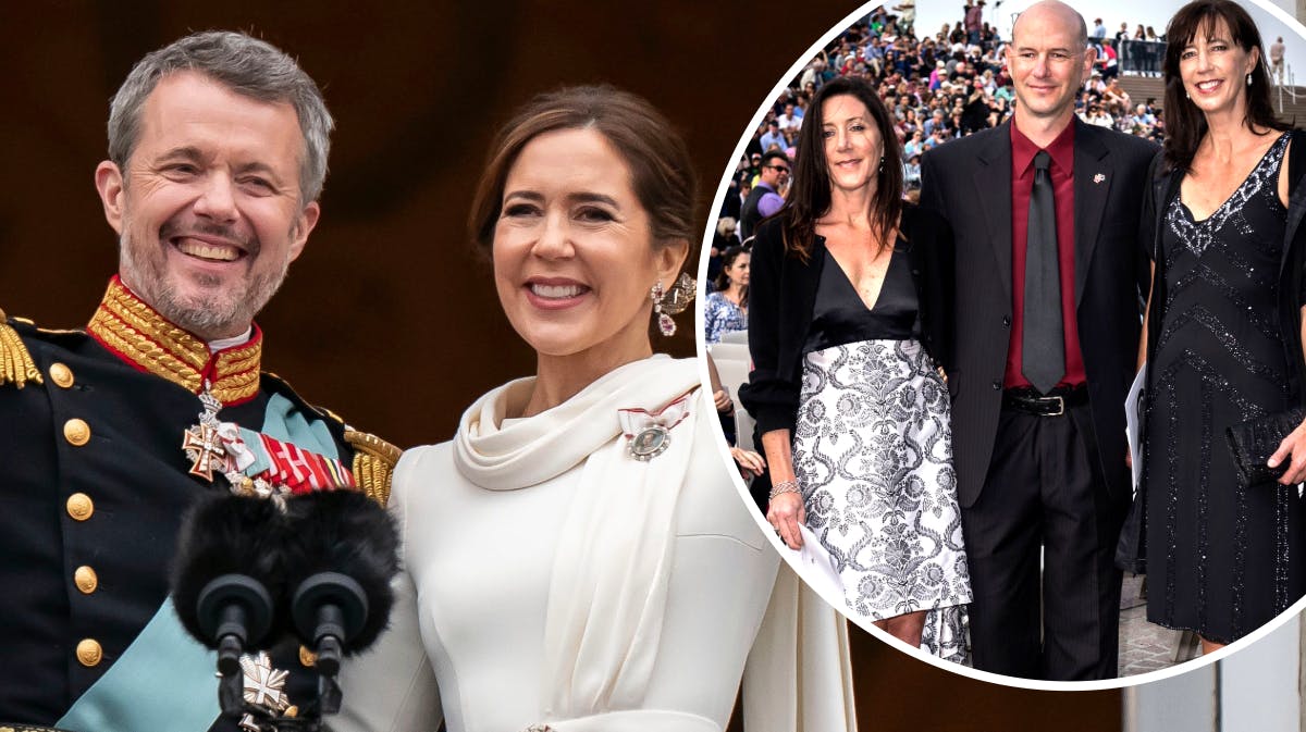 Kongeparret og dronning Marys tre søskende.