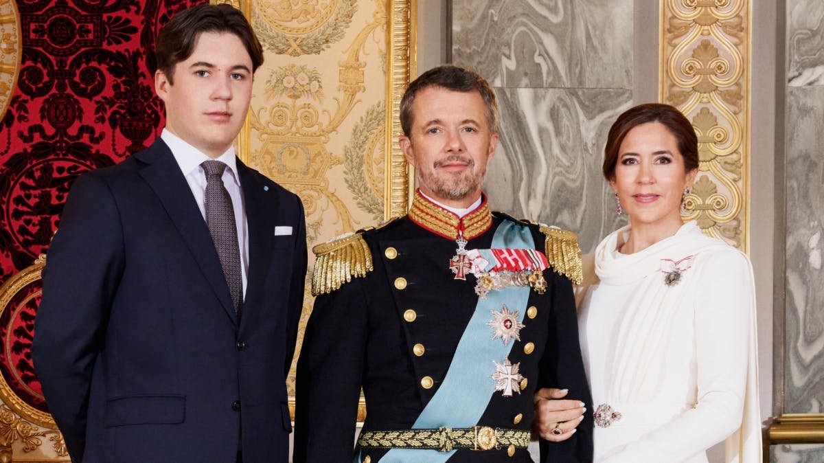 Kronprins Christian, kong Frederik og dronning Mary