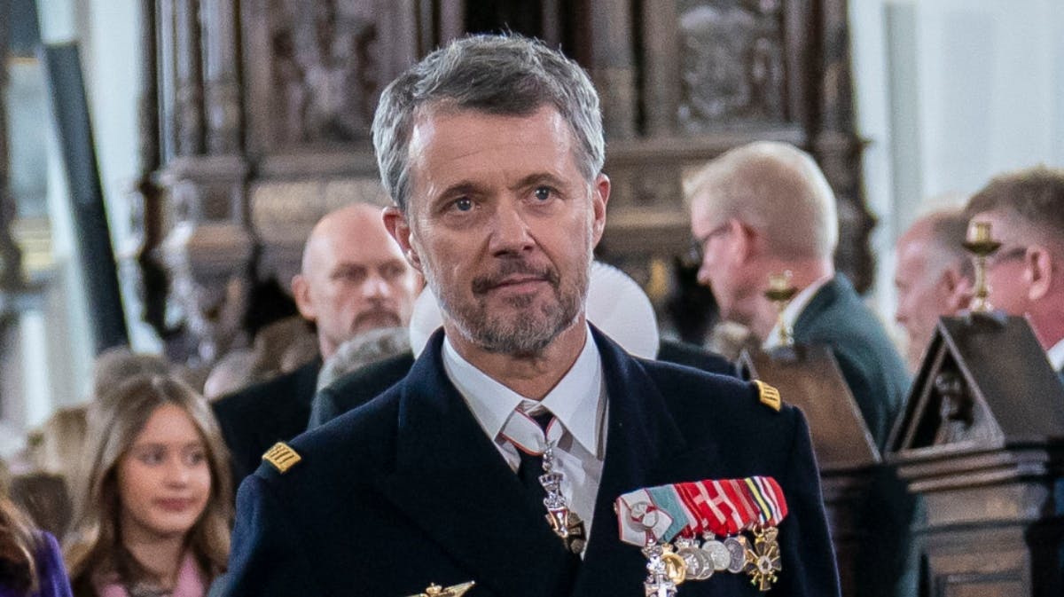 Kong Frederik ved festgudstjenesten.