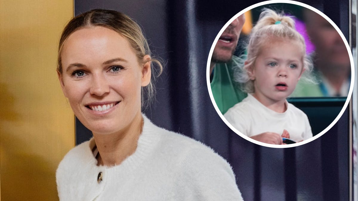 Caroline Wozniacki og datteren Olivia. 