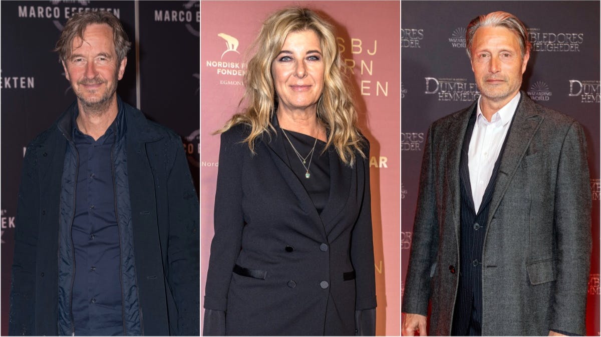 Lars Brygmann, Paprika Steen og Mads Mikkelsen.