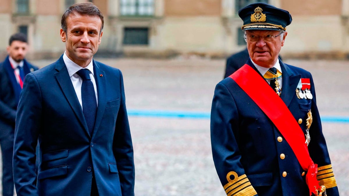 Emmanuel Macron og kong Carl Gustaf