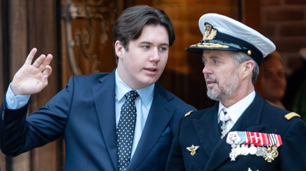 Kronprins Christian og kong Frederik