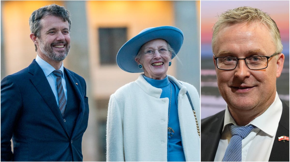 Kong Frederik, dronning Margrethe og Jacob Jensen