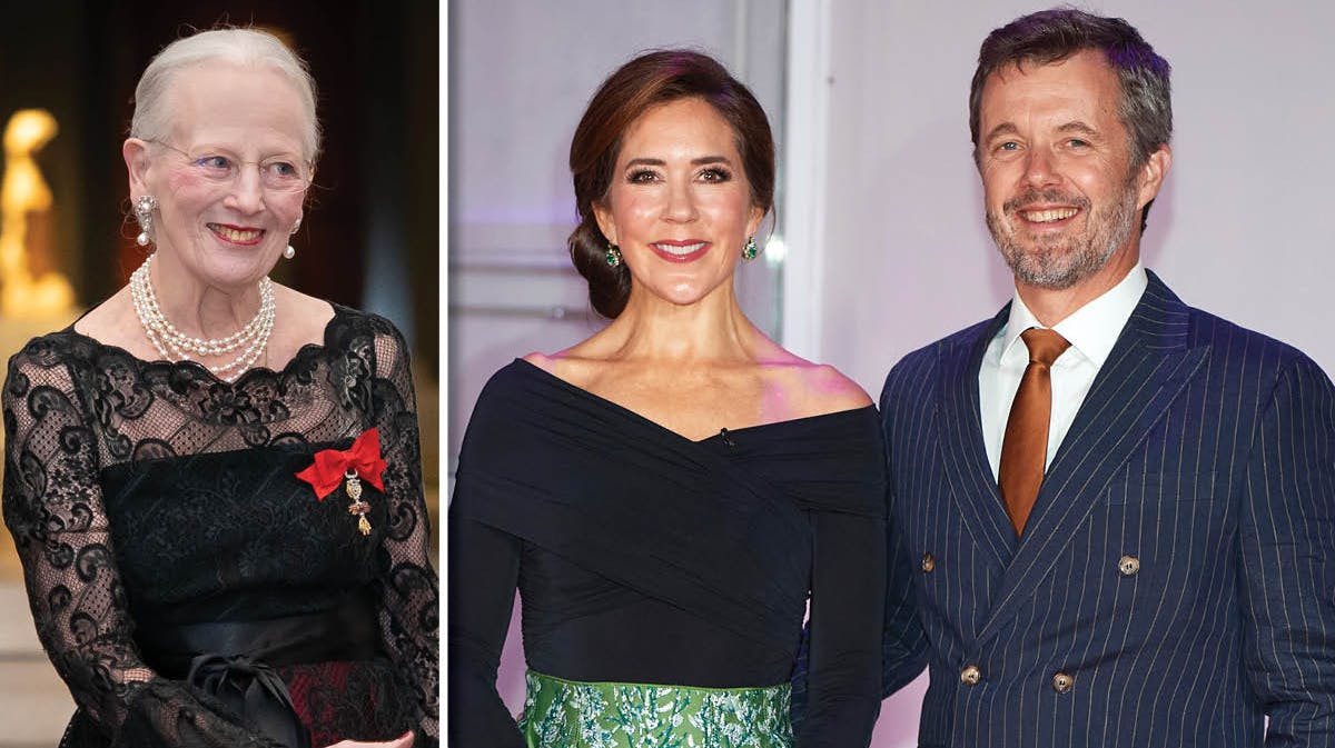 Dronning Margrethe samt dronning Mary og kong Frederik.