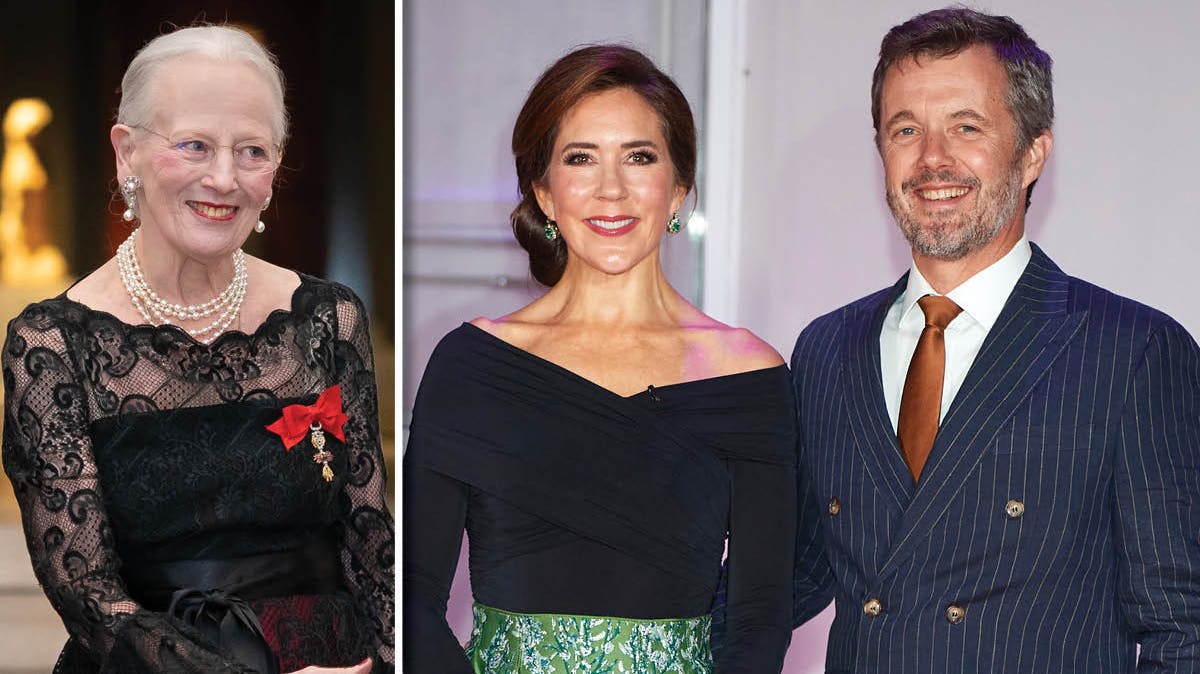 Dronning Margrethe samt dronning Mary og kong Frederik.