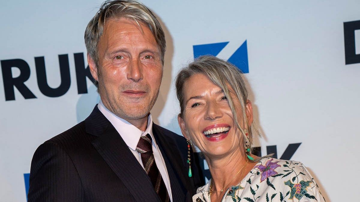 Mads Mikkelsen og hustruen Hanne Jacobsen.