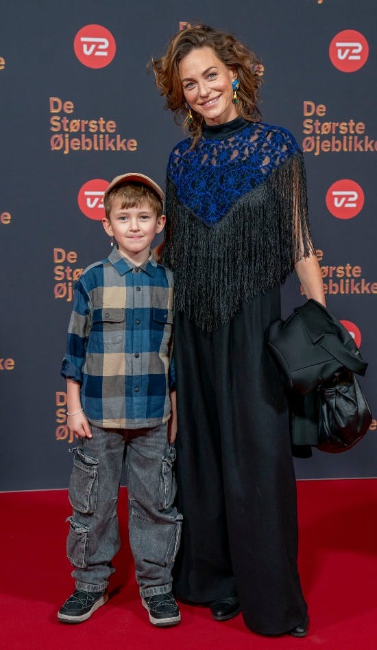 Sarah Grünewald med sønnen Luis.