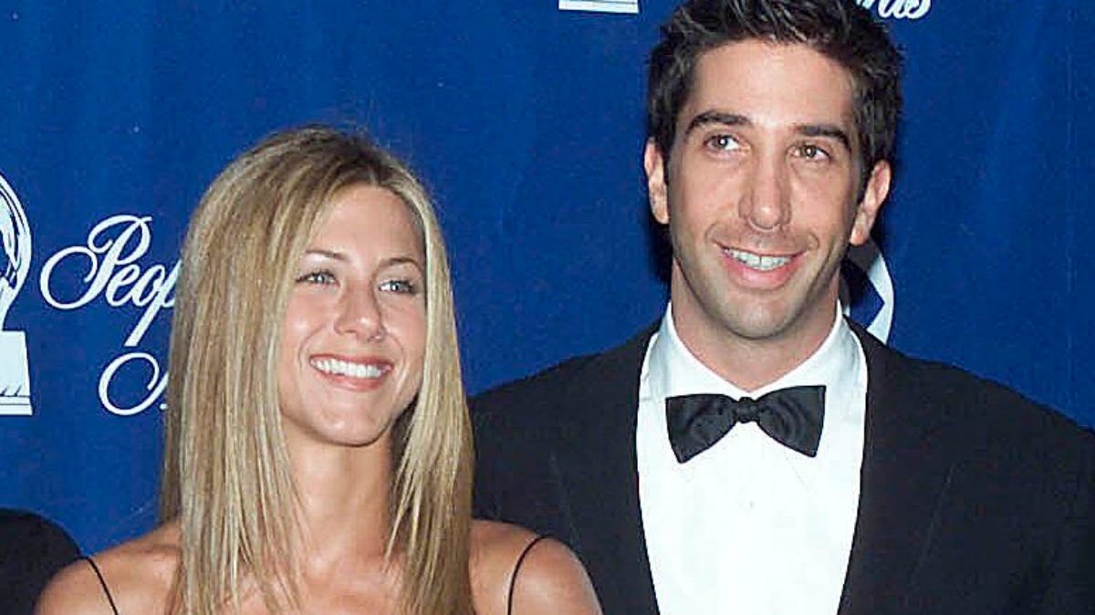 Jennifer Aniston og David Scwhimmer.