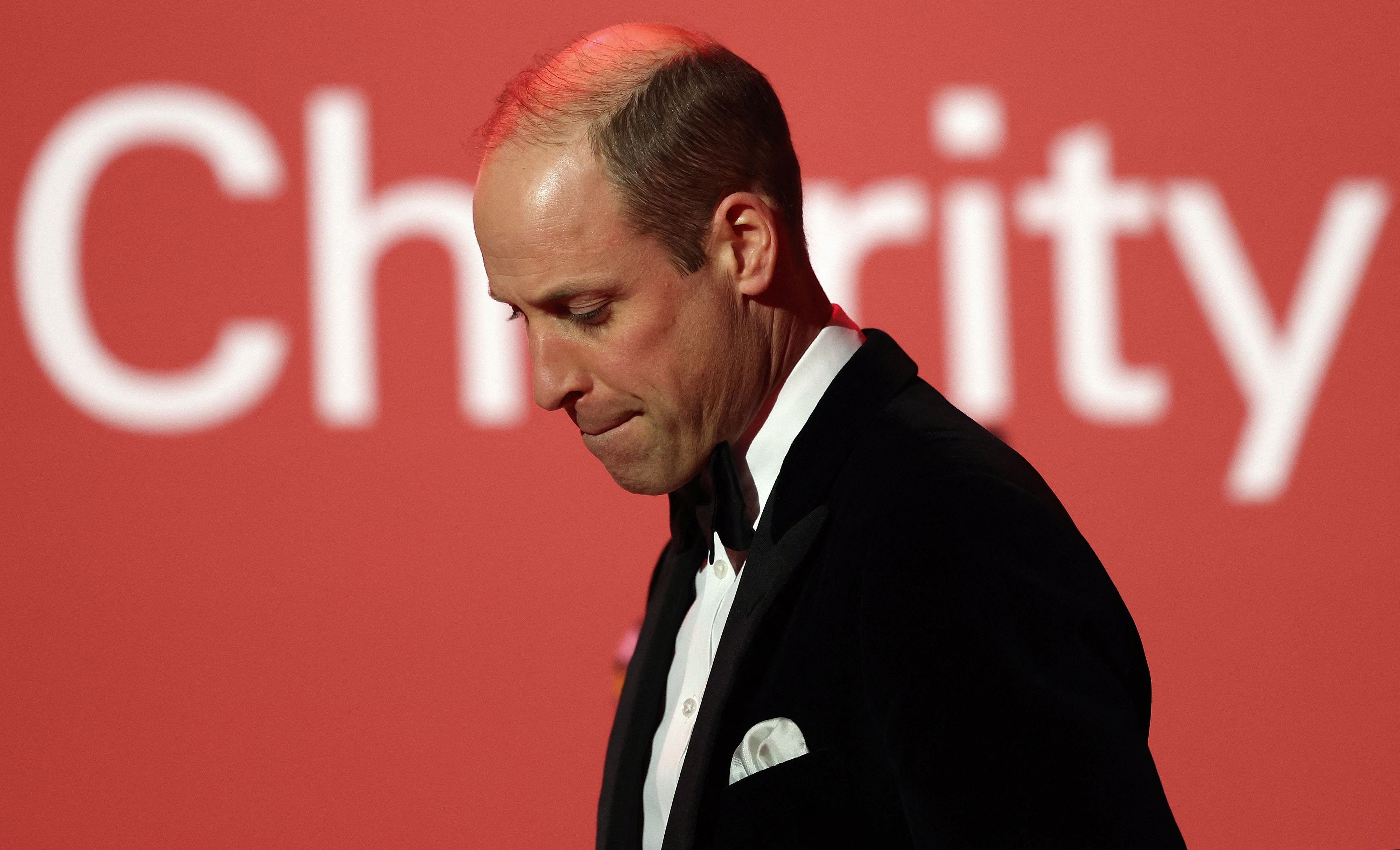 Prins William under sin tale onsdag aften. 