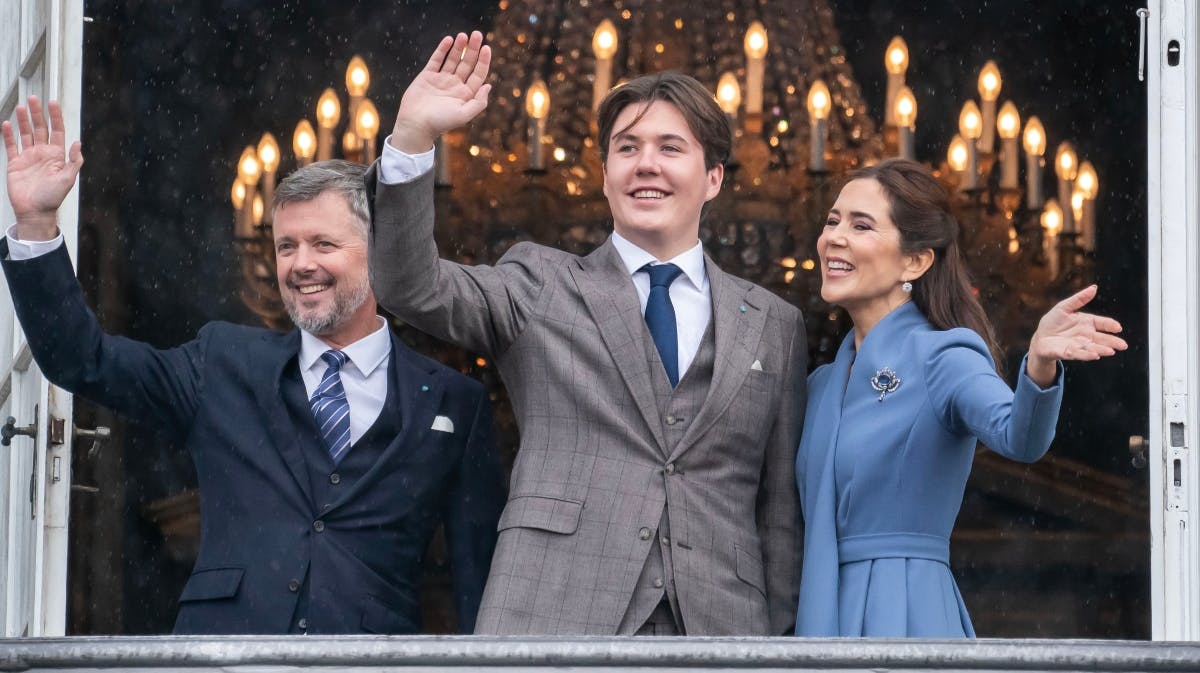 Kongeparret og kronprins Christian