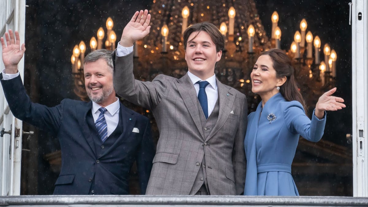 Kongeparret og kronprins Christian