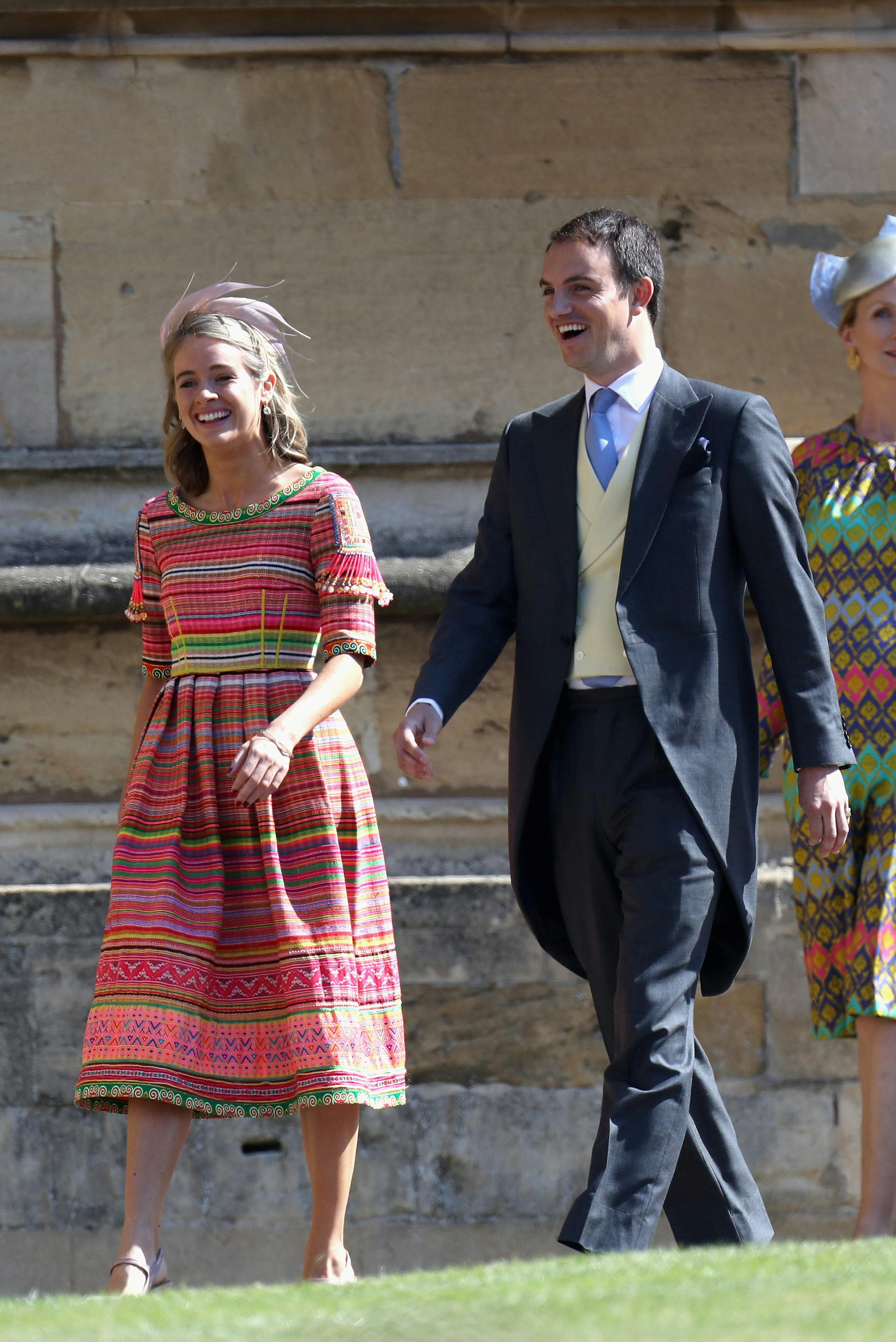 Cressida Bonas (L) attends the wedding of Prince Harry to Ms Meghan Markle at St George's Chapel, Windsor Castle on May 19, 2018 in Windsor, England. Prince Henry Charles Albert David of Wales marries Ms. Meghan Markle in a service at St George's Chapel inside the grounds of Windsor Castle. Among the guests were 2200 members of the public, the royal family and Ms. Markle's Mother Doria Ragland. Chris Jackson/Pool via REUTERS