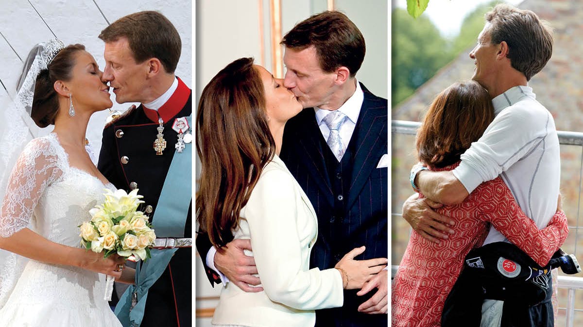 Prinsesse Marie og prins Joachim viser gerne deres kærlighed til hinanden for hele verden. 