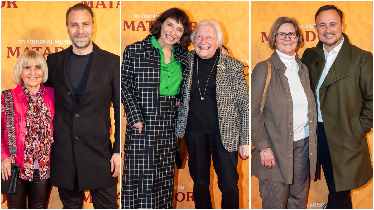 Alexandre Villaume med mor, Susanne Bier og mor samt Thomas Evers Poulsen med mor.